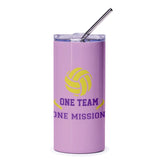 Volleyball Tumbler, One Team One Mission Tumbler, Volleyball Gift, Sports Team Tumbler, Personalized Tumbler, Travel Mug, Volleyball Design - Tawshia